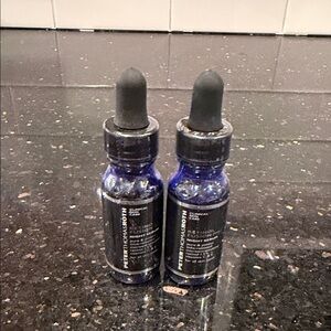 Peter Thomas Roth Cobalt Blue Glass Dropper Serums with Black Caps